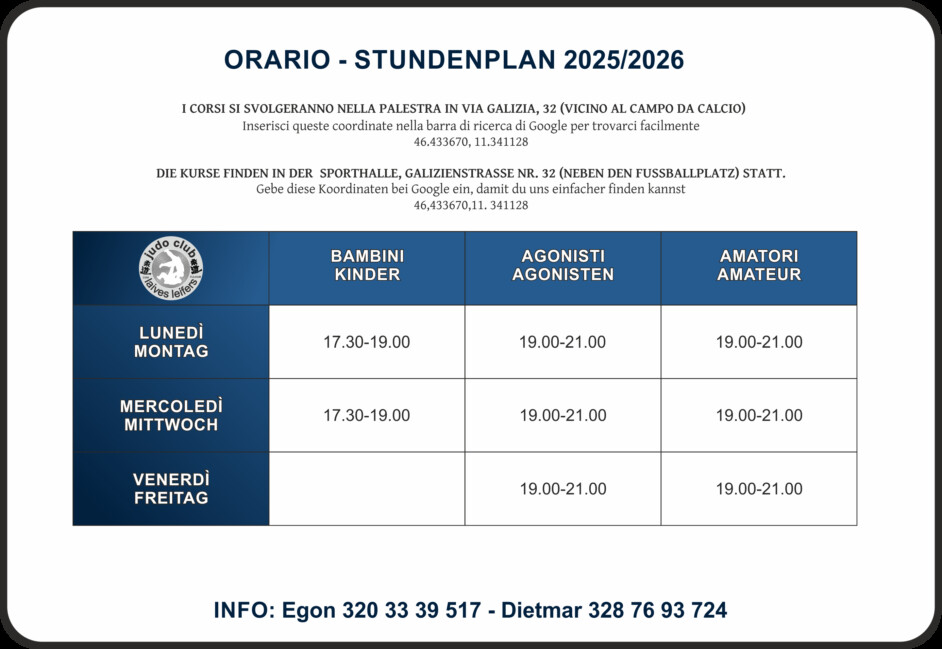 orario corsi 2023