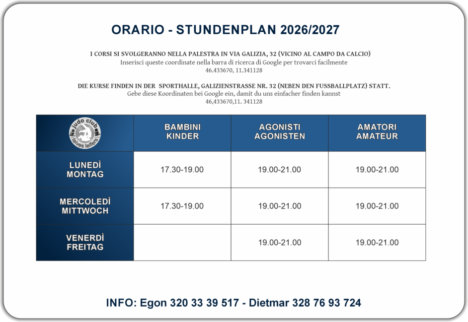 orario corsi 2023